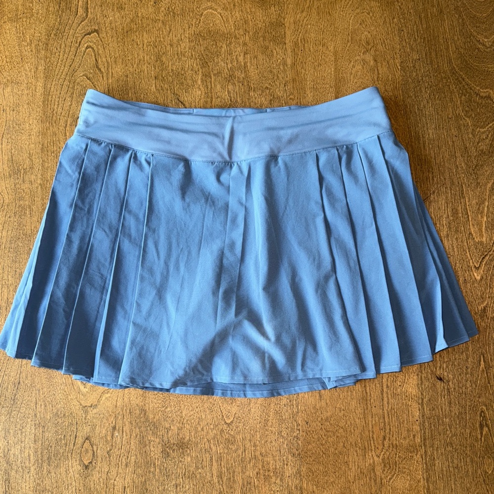 Lululemon Side Pleat High Rise Tennis Skirt Oasis Blue Size 8